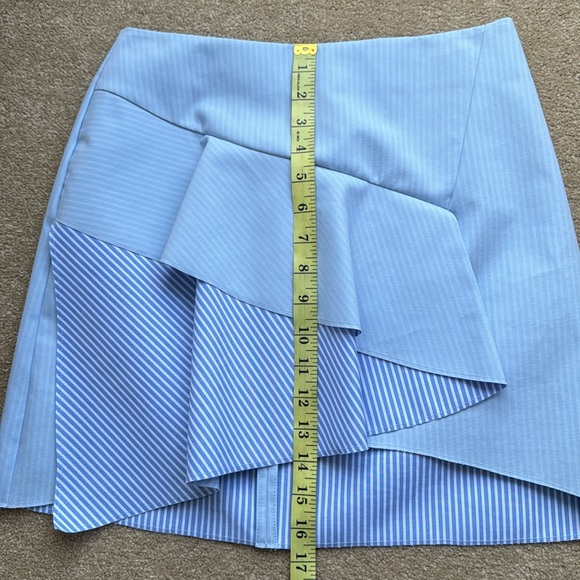 Zara Blue Stripe Mini Skirt - Picture 9 of 9